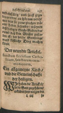 Der neundte Artickel.