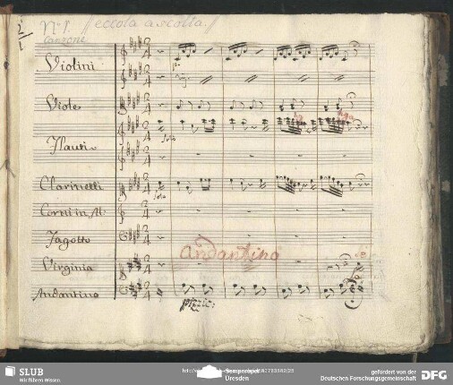 Canzone: "La fiamma innocente si desta nel core"