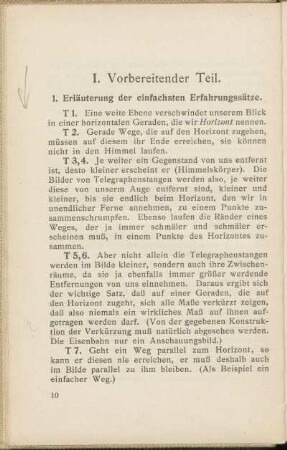 I. Vorbereitender Teil.