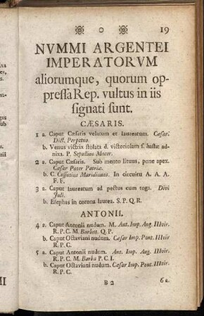 Nummi Argentei Imperatorum.