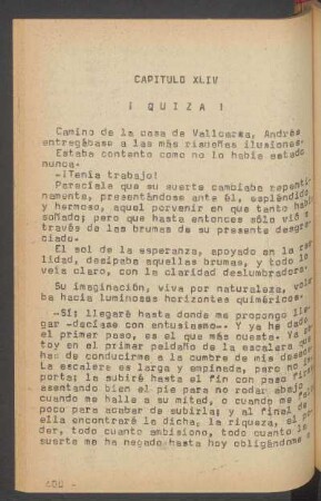 Capítulo XLIV - ¡Quizá!