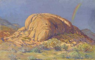 Das Erongogebirge. Monolith bei "Ameib" nach Gewitterstimmung : Granitlandschaft in der südwestafrikanischen Steppe
