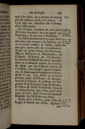 Il est contraint de regagner Stralsund. - 1717.