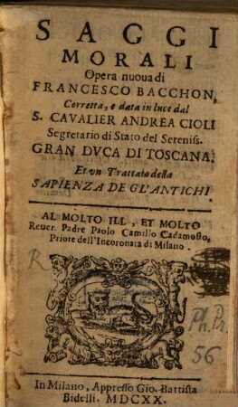 Saggi morali : opera nuova