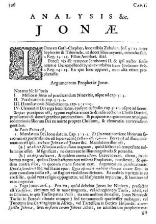 Analysis &c. Jonæ.