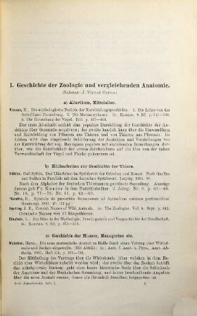 Zoologischer Jahresbericht. 1881 (1882), Abth. 1