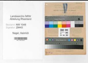 Entnazifizierung Heinrich Nagel , geb. 02.02.1910 (Drechsler)