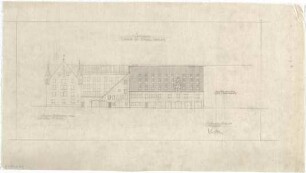 Gsaenger, Gustav; München; Stadtmuseum, Erweiterung - Variante für Bebauung Jakobsplatz (Ansicht)