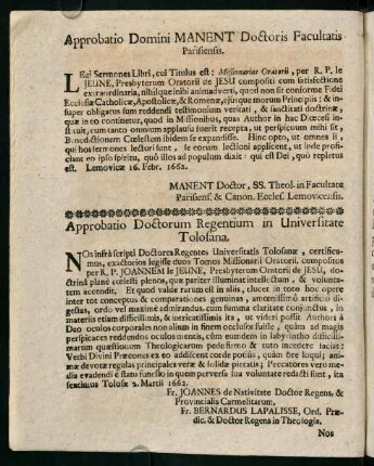 b3v-b4v, Approbatio Domini Manent Doctoris Facultats Parisiensis. Approbatio Doctorum Regentium in...