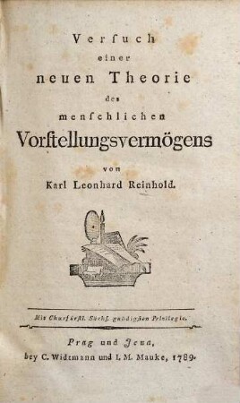 Versuch einer neuen Theorie des menschlichen Vorstellungsvermögens