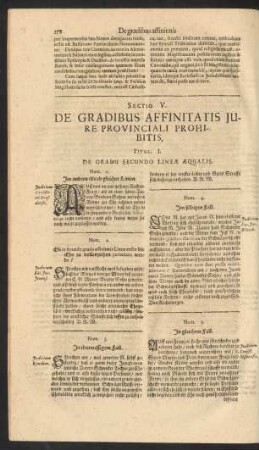 Sectio V. De Gradibus Affinitatis Jure Provinciali Prohibitis.