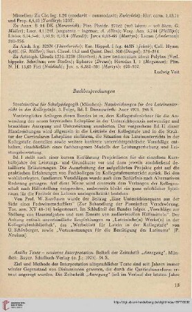 20: [Rezension von: Staatsinstitut für Schulpädagogik (München), Handreichungen für den Lateinunterricht in der Kollegstufe. 3. Folge, Bd. I.]