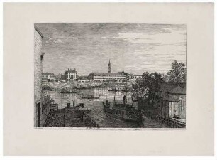 Alle porte del Dolo (An der Schleuse in Dolo an der Brenta), aus der Folge "Vedute altre prese da i luoghi altre ideate da Antonio Canal"