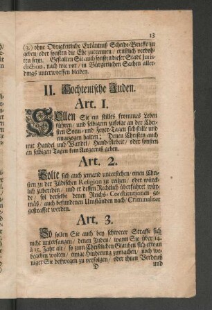 II. Hochteutsche Juden.