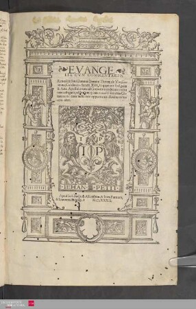 Evangelia Cvm Commentariis. Reuere[n]dissimi Domini Domini Thom[a]e de Vio, Caietani, Cardinalis Sancti Xisti : in quatuor Eua[n]gelia & Acta Apostolorum ad Gr[a]ecorum codicum veritatem castigata, ad sensum quem vocant literalem Com[m]entarii : cum indicibus opportunis