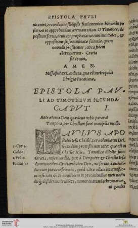 Epistola Pauli ad Timotheum Secunda