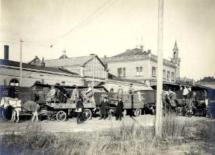 Erster Weltkrieg - Lebensmittelversorgung. Kartoffelversorgung - Verteilungsstelle am Alten Bahnhof