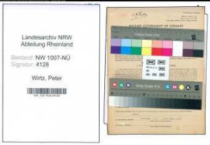 Entnazifizierung Peter Wirtz , geb. 11.11.1905 (Arbeiter)