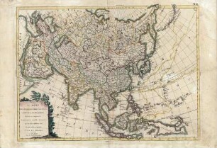 L' Asie Divisée Dan Ses Principaux États, Empires, Et Royaumes dressée et augmentée des plus exactes nouvelles decouvertes qui on fait en plusieurs fois les plus celebres Capitaines Cook, Et Meares
