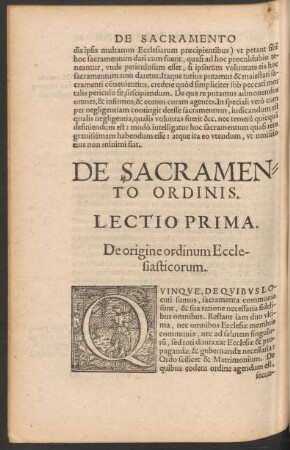 De Sacramento Ordinis.