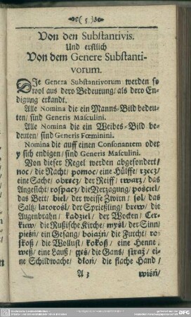 Von den Substantivis