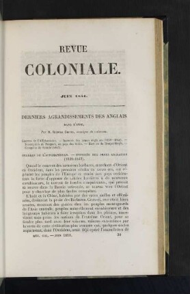 Derniers agrandissements des anglais