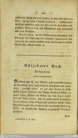 Achtzehntes Buch. Hispanien