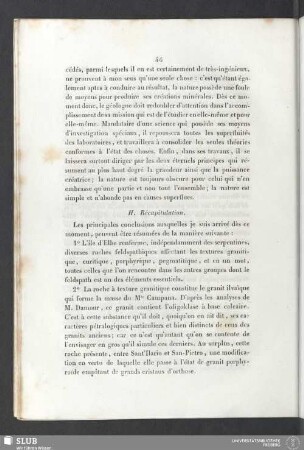 H. Récapitulation