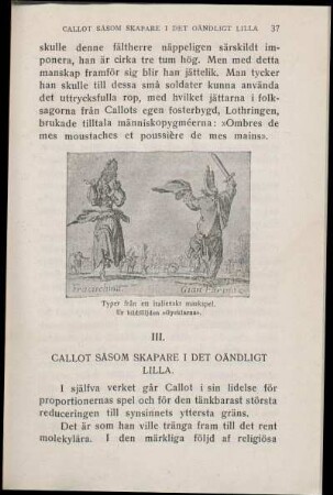 Typer från ett italienskt maskspel. Ur bildföljden "Gycklarna".
