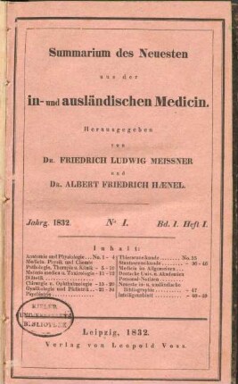 1. Januar 1832. No 1.