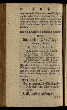 DLXVI. Am ersten Pfingsttage. Evangelium.