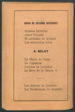 Obras de Eduardo Gutierrez : A. Belot