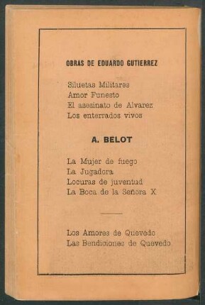 Obras de Eduardo Gutierrez : A. Belot