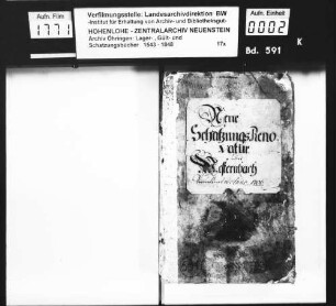 Gült- und Schatzungsbuch über Westernbach.