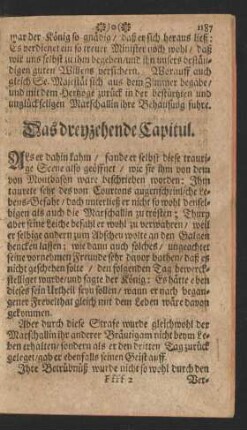 Das dreyzehende Capitul