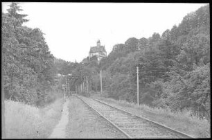 Waldheim. Blick auf Schloss Kriebstein