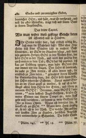 484-486, Das 26. Gebet. Das dritte Capitel