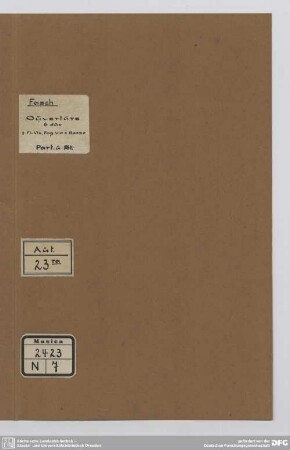 Suites - Mus.2423-N-7 : [Suites, orch - G, FaWV K:G8]. - [Partitur]
