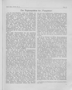 Das Regierungssystem des „Saargebietes“.