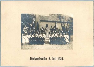 Vogelsdorf (Kr. Niederbarnim): Kriegerdenkmal, Einweihung 1924