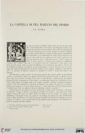 4: La Capella di fra Mariano del Piombo in Roma
