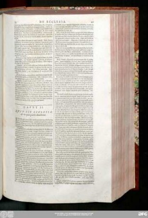 Caput II. Quid Sit Ecclesia: & in quo partes dividatur.