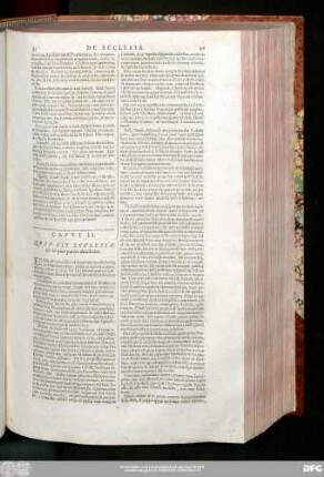 Caput II. Quid Sit Ecclesia: & in quo partes dividatur.