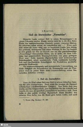 1. Kapitel. Hell als literarischer „Vermittler“