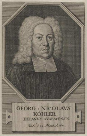 Bildnis des Georg Nicolaus Köhler