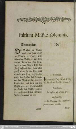 Initium Missae solemnis