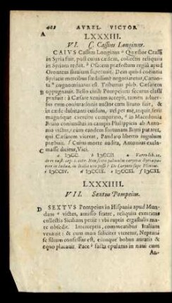 LXXXIIII. VII. Sextus Pompeius.