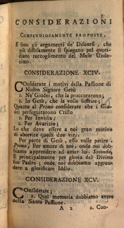 Considerazioni E Discorsi Famigliari, E Morali : A comodo di chi voglia ogni giorno fissare il pensiero in qualche Verità eterna, E Ad Uso De' Reverendi Parrochi Dall' Altare E de' Direttori di Congregazioni, e di Esercizj spirituali, 11