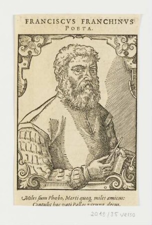 Bildnis Franciscus Franchinus, aus: Nicolas Reusner, "Icones Sive Imagines vivae", Basel 1589
