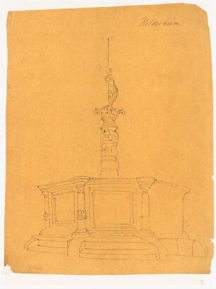 Rolandbrunnen, Hildesheim: Perspektivische Ansicht